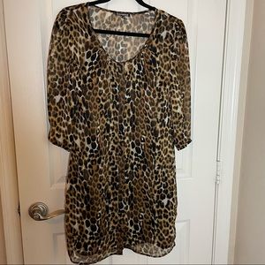 Express leopard animal print dress size XS